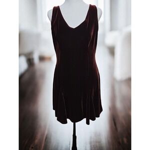 1990s Victoria's Secret Brown Velour Nightgown‎ Women's Size Medium